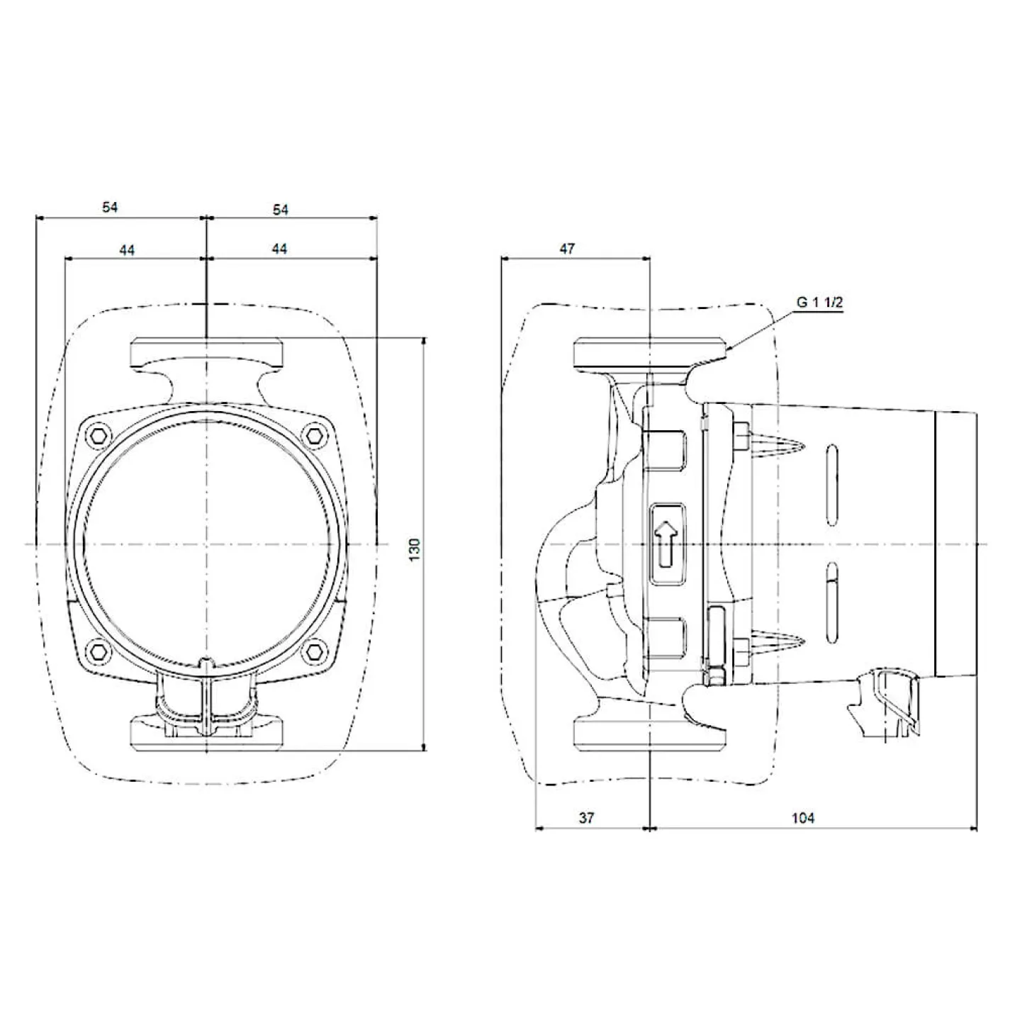 Циркуляційний насос нержавіючий Grundfos ALPHA-1 25-80 N L=130 мм (99199590) - Фото 1
