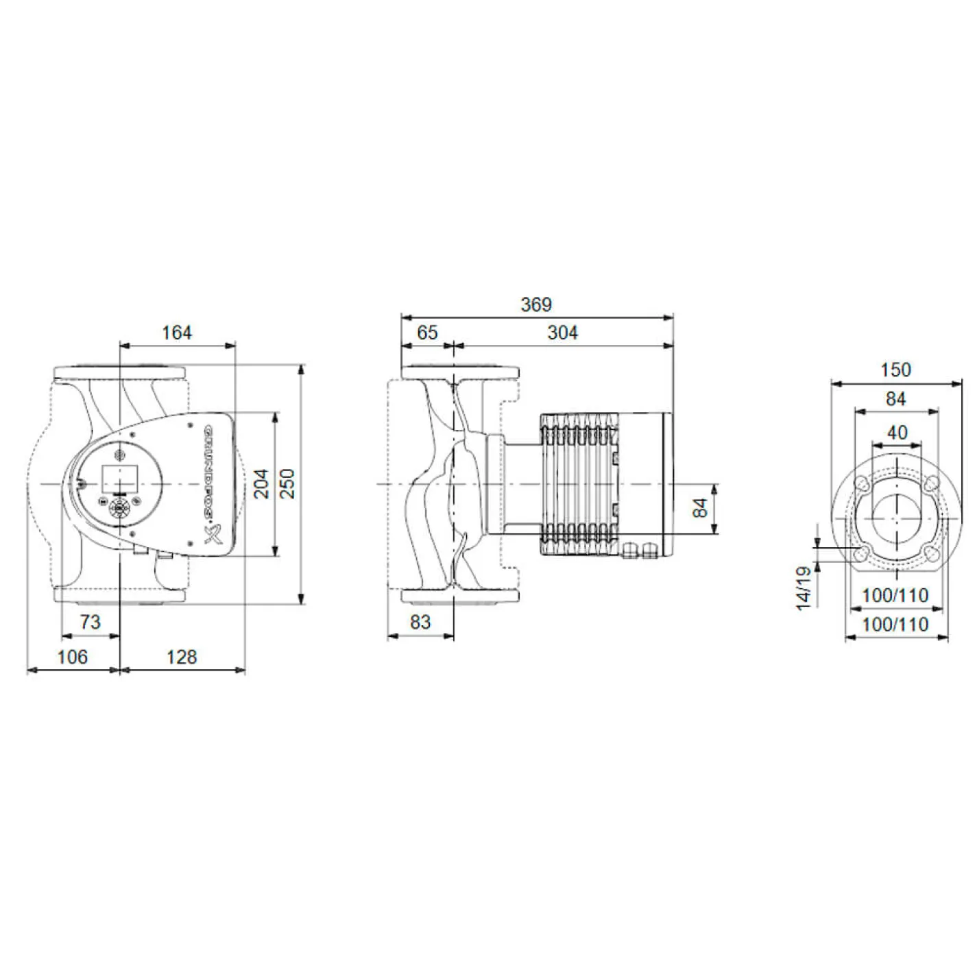 Циркуляционный насос Grundfos MAGNA3 40-180 F L=250 мм (97924272) - Фото 2