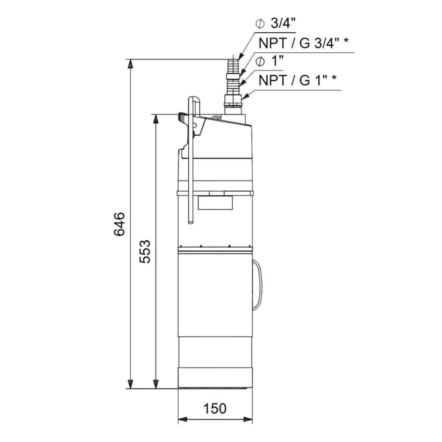 Насос для колодцев Grundfos SBA 3-45 A (92713068) - Фото 1