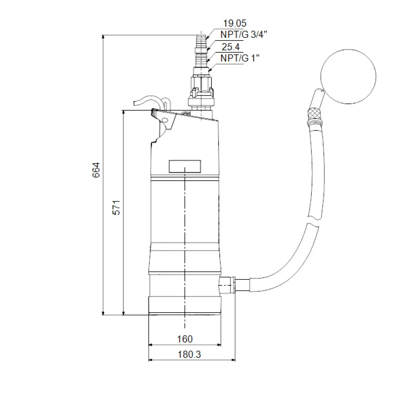 Насос для колодязів Grundfos SBA 3-45 AW (92713101) - Фото 1