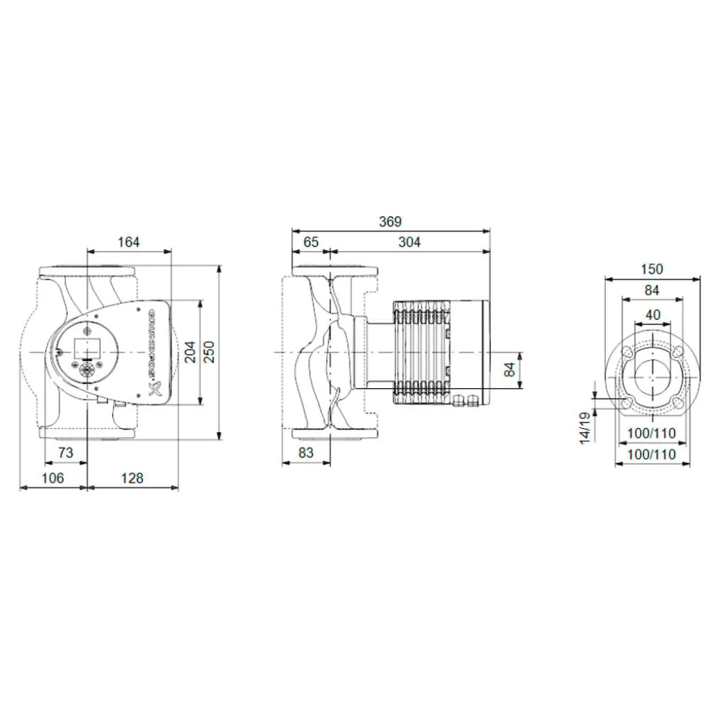 Циркуляційний насос Grundfos MAGNA3 40-180 F L=250 мм (97924272)- Фото 3