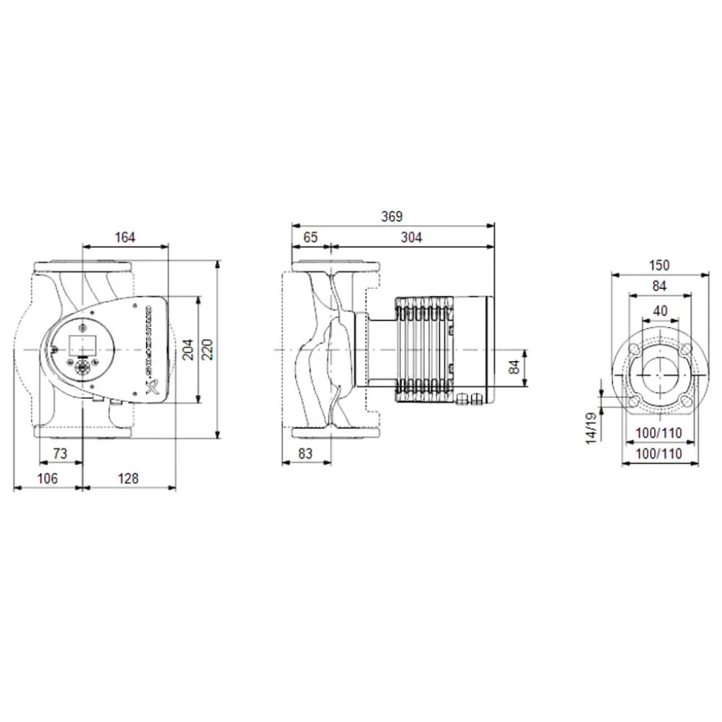Циркуляційний насос нержавіючий Grundfos MAGNA3 40-80 F N (97924349)- Фото 3