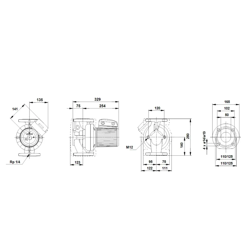 Циркуляційний насос Grundfos UPS 50-60/2 F 3x400-4 (96402055)- Фото 3