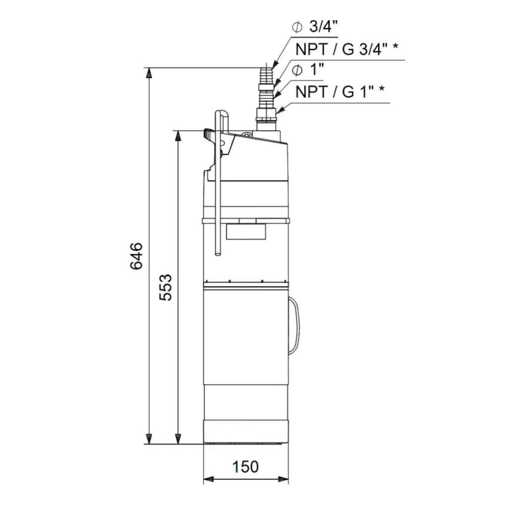 Насос для колодязів Grundfos SBA 3-45 A (92713068)- Фото 2