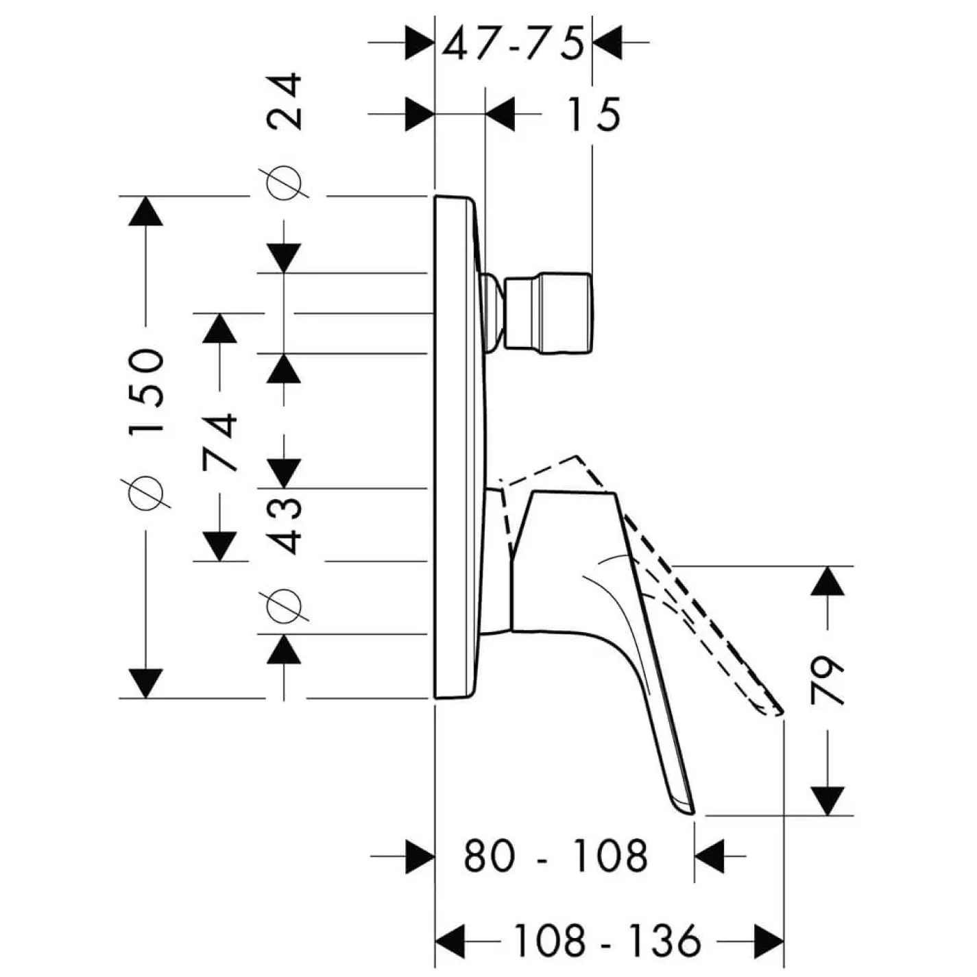 Душевая система Hansgrohe Crometta S 240 1jet Logis 8в1 (27958000) - Фото 11