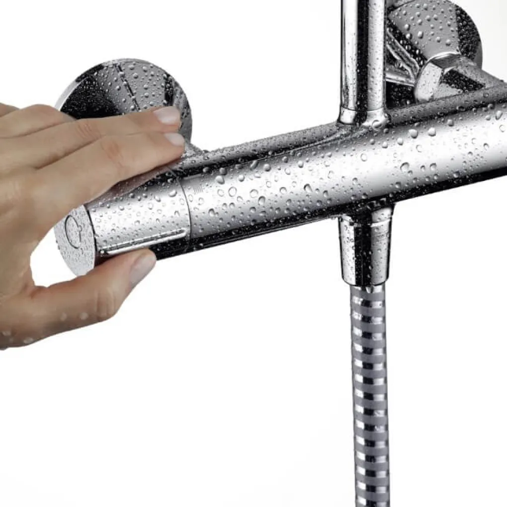 Душова система Hansgrohe Vernis Blend Showerpipe 200 1jet EcoSmart з термостатом (26089000)- Фото 5