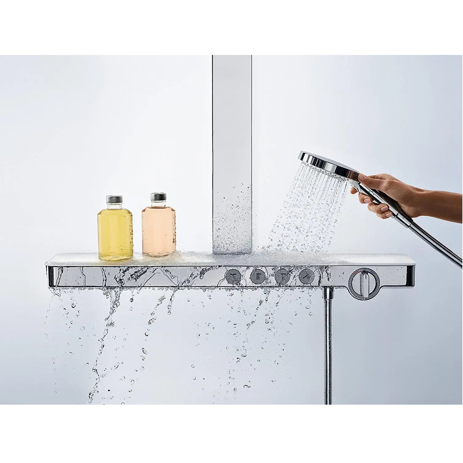 Душевая система Hansgrohe Rainmaker Select Showerpipe 460 с термостатом белый/хром- Фото 5