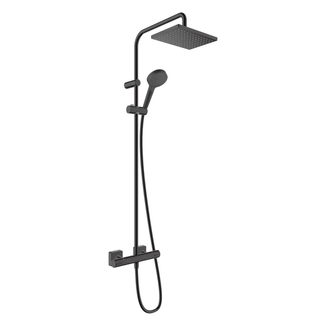 Душевая система Hansgrohe Vernis Shape Showerpipe 230 с термостатом черный + набор аксессуаров Hansgrohe WallStoris- Фото 5