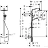 Душевая система Hansgrohe MySelect E 240 Showerpipe с термостатом белый/хром- Фото 2