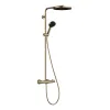 Душова система Hansgrohe Pulsify S Puro Showerpipe EcoSmart 260 1jet з термостатом шліфована бронза (24237140)- Фото 1