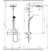 Душова система Hansgrohe Pulsify S Showerpipe 260 1jet 400 EcoSmart, Brushed Bronze (24221140)- Фото 2