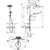 Душовий набір Hansgrohe Croma Select S Showerpipe 280 чорний матовий- Фото 2