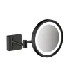 Зеркало для бритья Hansgrohe AddStoris с LED освещением черный матовий (41790670)- Фото 1