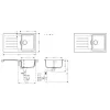Мойка для кухни Hansgrohe S52 S520-F345 со смесителем Zesis M33 серый камень-сталь (43356800)- Фото 3