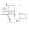 Мийка для кухні Hansgrohe S52 S520-F480 зі змішувачем Focus M41 сірий камінь-сталь (43358800)- Фото 4