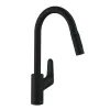 Мийка для кухні Hansgrohe S52 S520-F480 зі змішувачем Focus M41 з дозатором A41 чорний графіт-чорний матовий (43358600)- Фото 3
