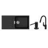 Мийка для кухні Hansgrohe S52 S520-F480 зі змішувачем Focus M41 з дозатором A41 чорний графіт-чорний матовий (43358600)- Фото 1