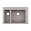 Мийка кухонна Hansgrohe S510-F635 770х510 на дві чаші 180/450, сірий бетон (43315380)- Фото 1