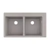 Мийка кухонна Hansgrohe S510-F770 770х510 на дві чаші 370/370, сірий бетон (43316380)- Фото 1