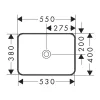 Раковина накладная на столешницу Hansgrohe Xuniva Q SmartClean 55х40 см белый (61075450)- Фото 4