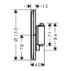 Термостат скрытого монтажа Hansgrohe ShowerSelect Comfort S 1 функция, матовый черный хром (15553340)- Фото 2