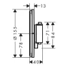 Термостат прихованого монтажу Hansgrohe ShowerSelect Comfort S HighFlow 1 функція, матова бронза (15562140)- Фото 2