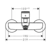 Смеситель для ванны Hansgrohe Metris E хром (31470000)- Фото 3