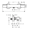 Змішувач для душу Hansgrohe Ecostat Element з термостатом хром (13346000)- Фото 4