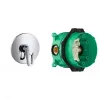 Змішувач для душу Hansgrohe Metropol E з IBOX universal прихованою частиною хром (14675090+01800180)- Фото 1