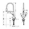 Змішувач для кухні Hansgrohe Talis Select M54 PowderSpray чорний матовий (72861340)- Фото 5