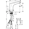 Змішувач для умивальника Hansgrohe Focus сенсорний- Фото 2