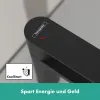 Змішувач для умивальника Hansgrohe Rebris E CoolStart EcoSmart+ чорний матовий- Фото 4
