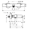 Змішувач для ванни Hansgrohe Ecostat Element з термостатом чорний матовий (13347670)- Фото 4
