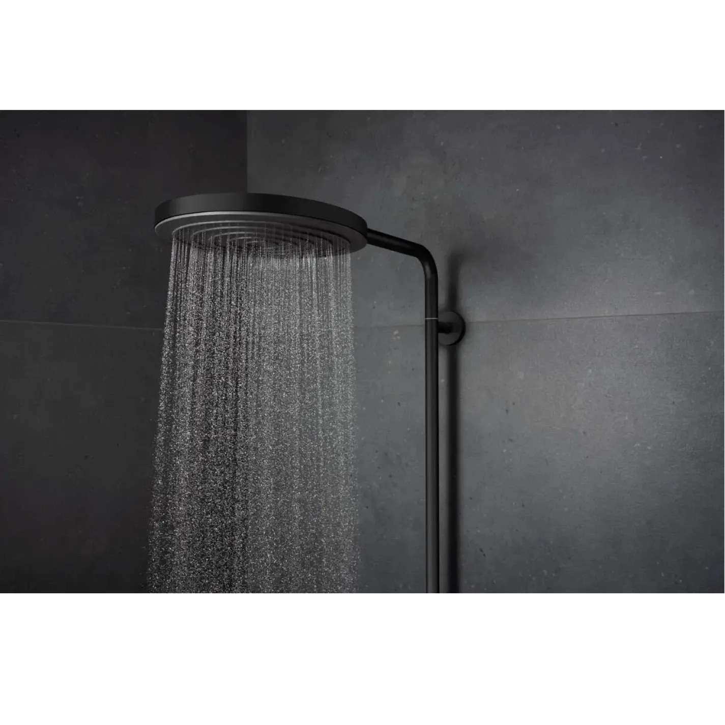 Душова система Hansgrohe Pulsify S Puro Showerpipe EcoSmart 260 1jet з термостатом чорний матовий (24237670) - Фото 2