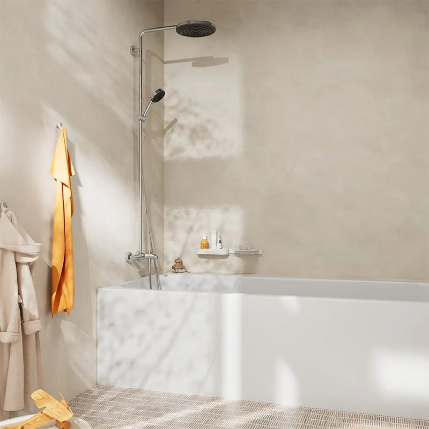 Душова система Hansgrohe Pulsify S Puro Showerpipe EcoSmart 260 1jet з термостатом хром (24232000) - Фото 1