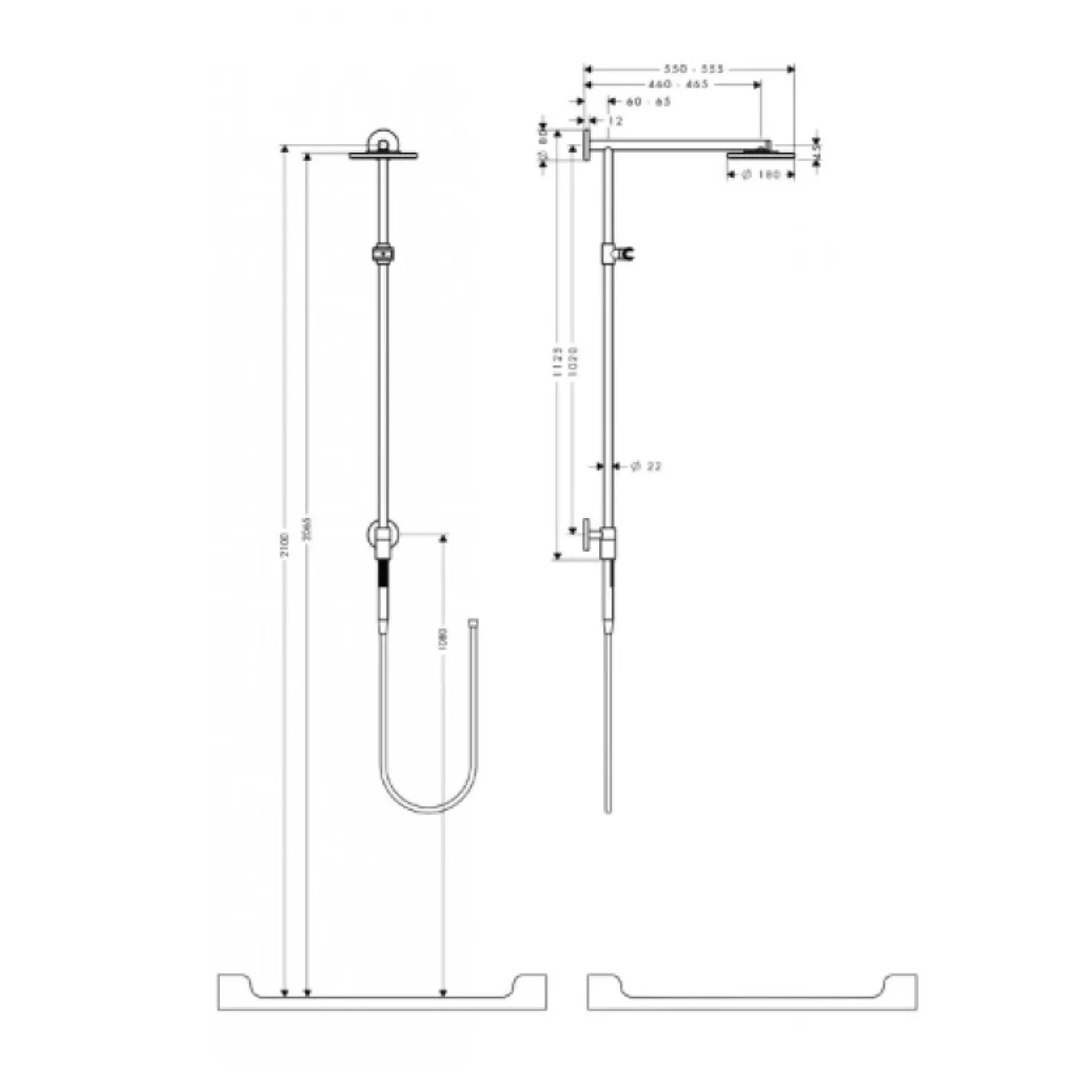 Душевая система Hansgrohe Raindance Showerpipe 180 мм (27166000) - Фото 1