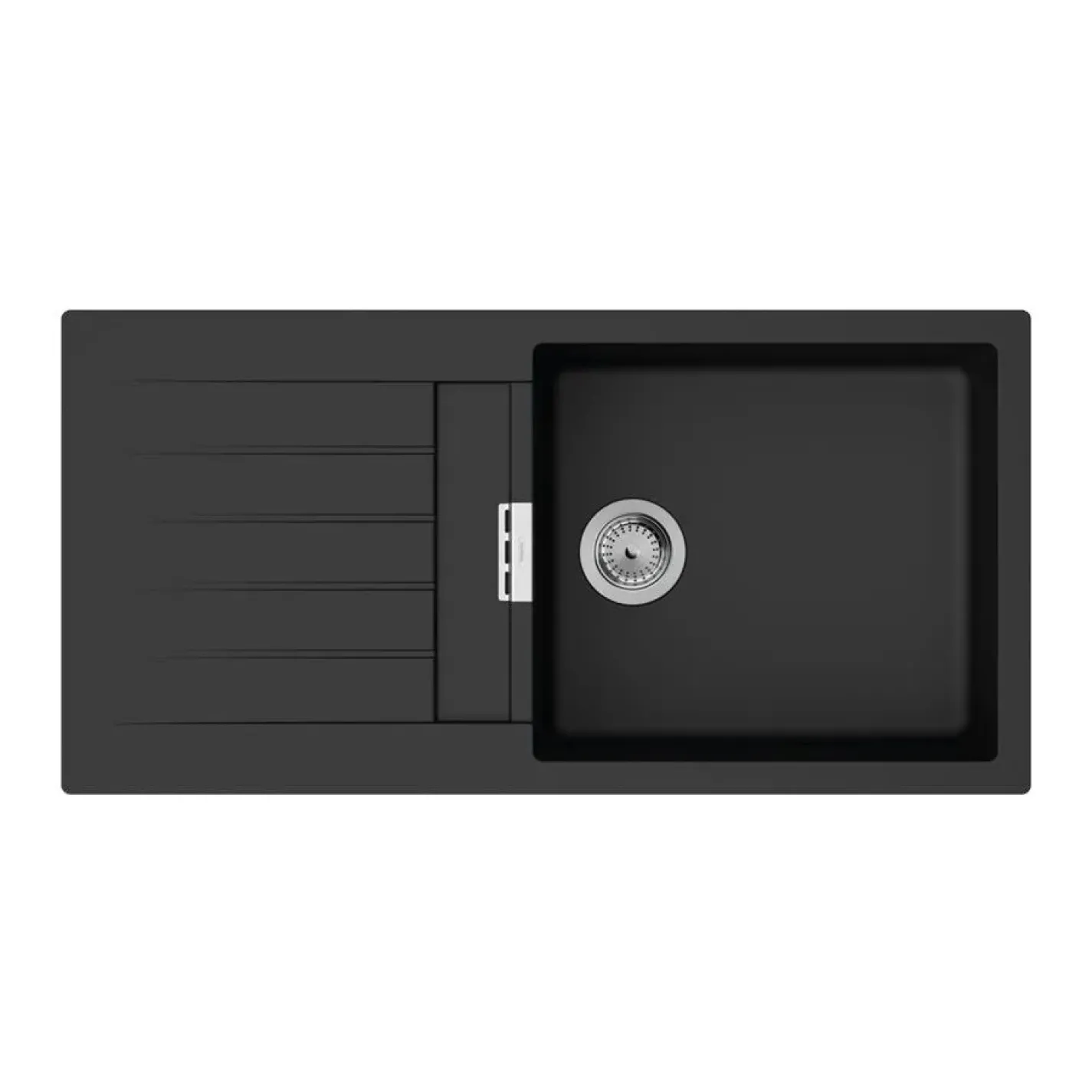 Мийка для кухні Hansgrohe S52 S520-F480 зі змішувачем Focus M41 з дозатором A41 чорний графіт-чорний матовий (43358600) - Фото 1