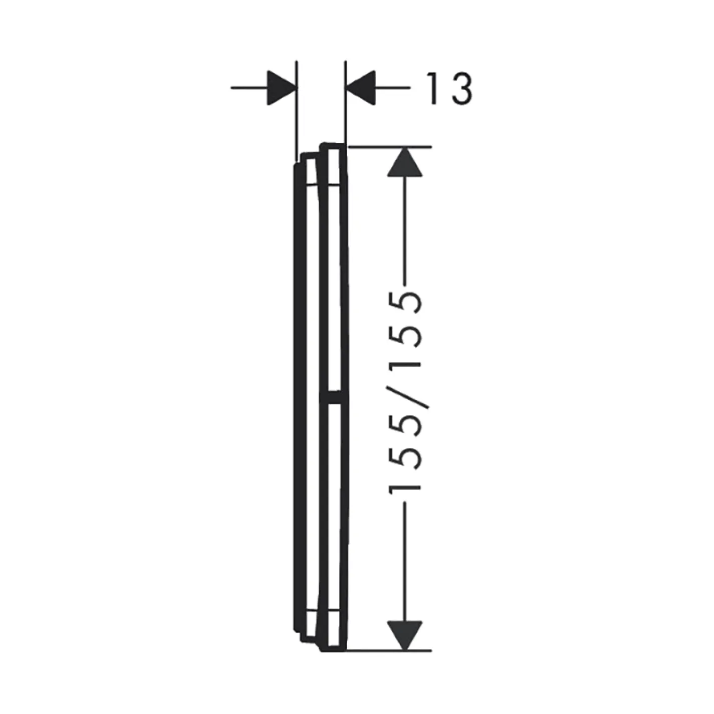 Переключатель потоков для душа Hansgrohe ShowerSelect Comfort Q 3 функции, матовый черный хром (15587340) - Фото 1