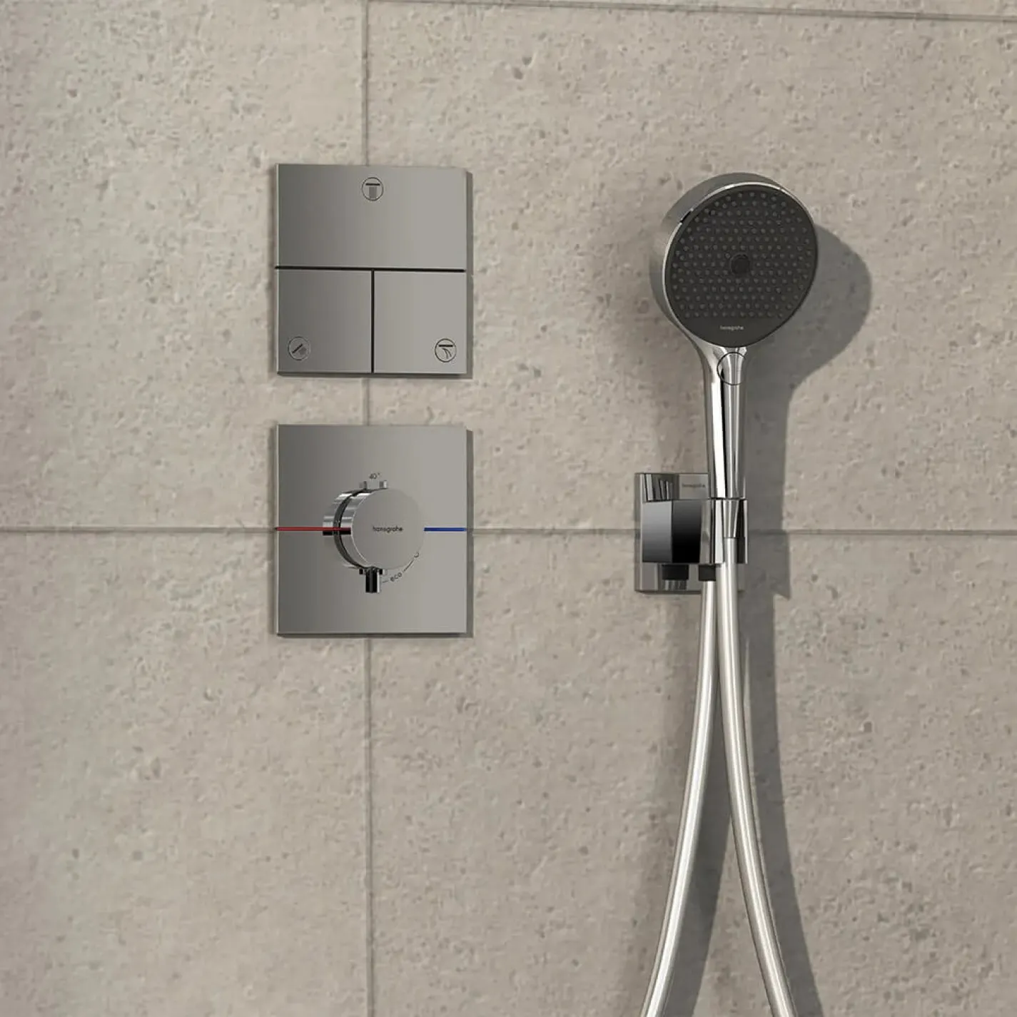Переключатель режимов Hansgrohe ShowerSelect Comfort E на 3 функции, хром (15573000) - Фото 2
