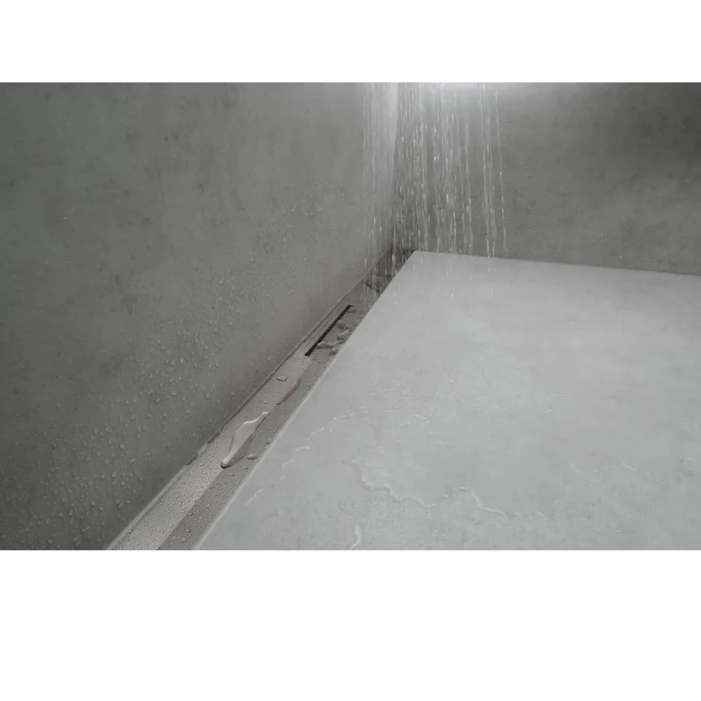 Решітка (зовнішня частина зливу) для трапу Hansgrohe RainDrain Flex Wall 1000 мм чорний мат хром (56053340) - Фото 3