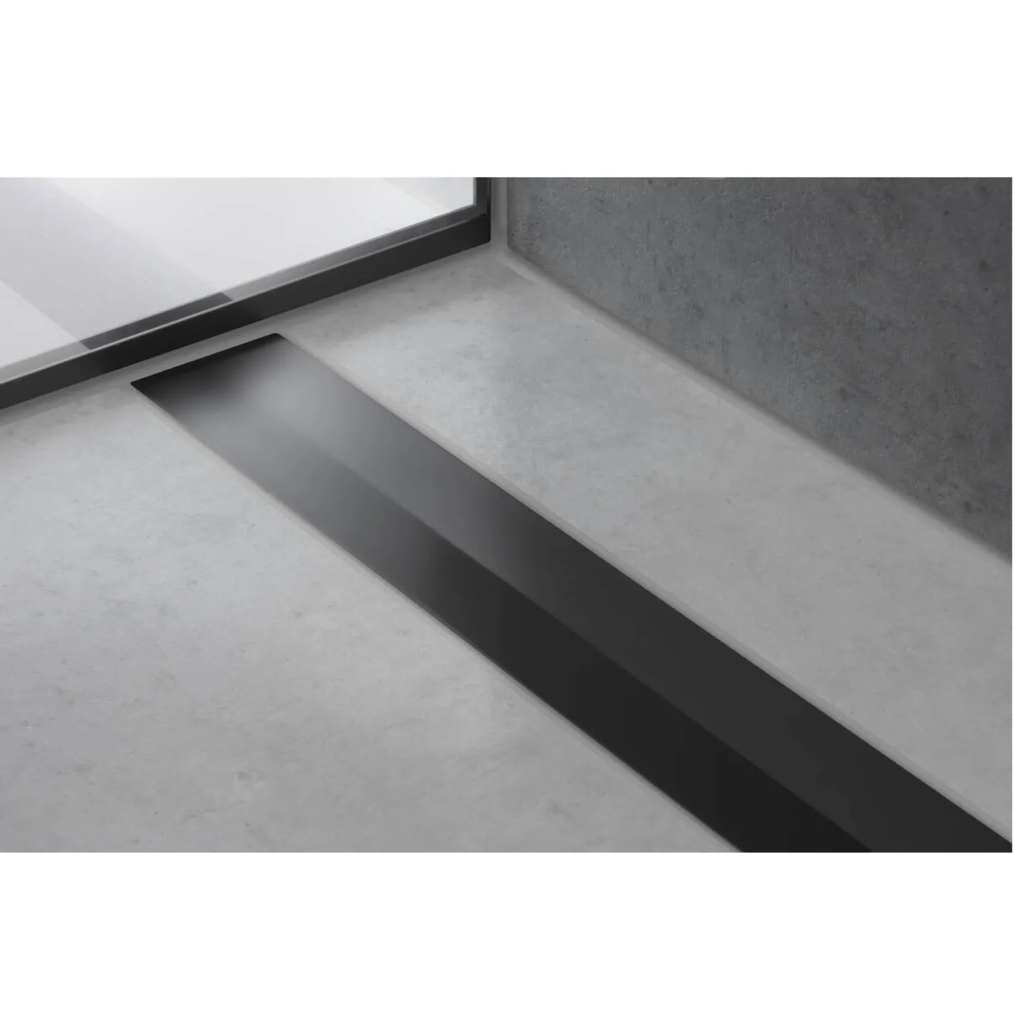 Решетка (наружная часть слива) для трапа Hansgrohe RainDrain Flex Wall 700 мм черный мат хром (56050340) - Фото 2
