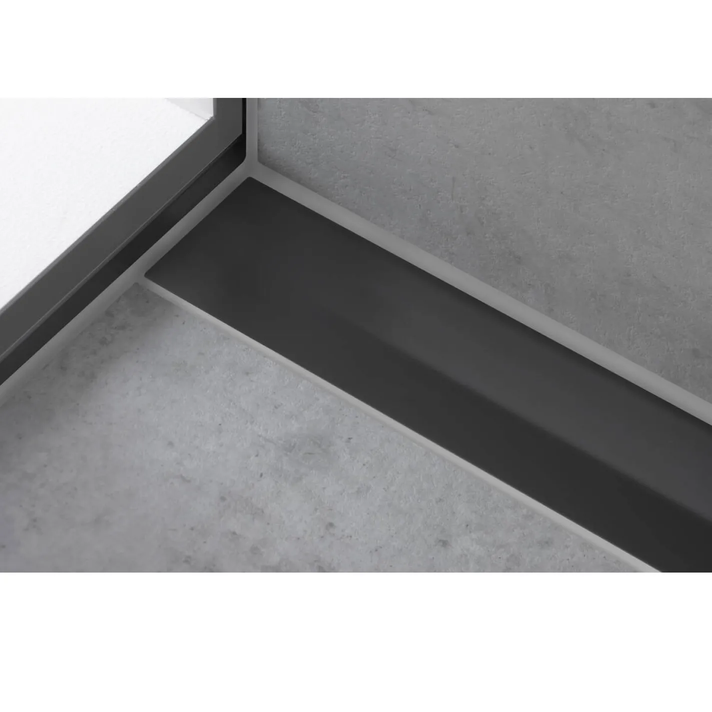 Решетка (наружная часть слива) для трапа Hansgrohe RainDrain Flex Wall 900 мм черный мат хром (56052340) - Фото 2