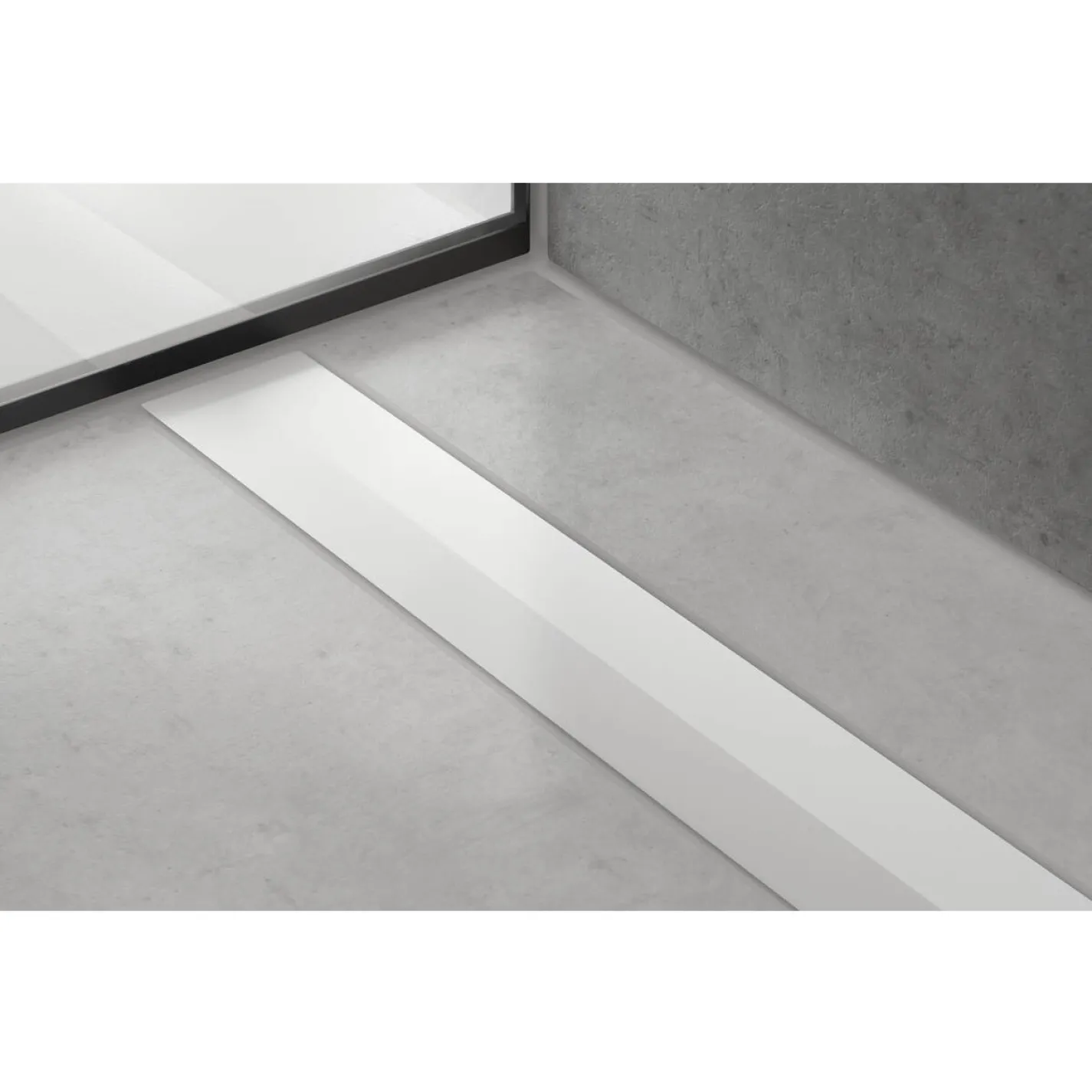 Решетка (наружная часть слива) для трапа Hansgrohe RainDrain Flex Wall 800 мм белый мат (56044700) - Фото 1