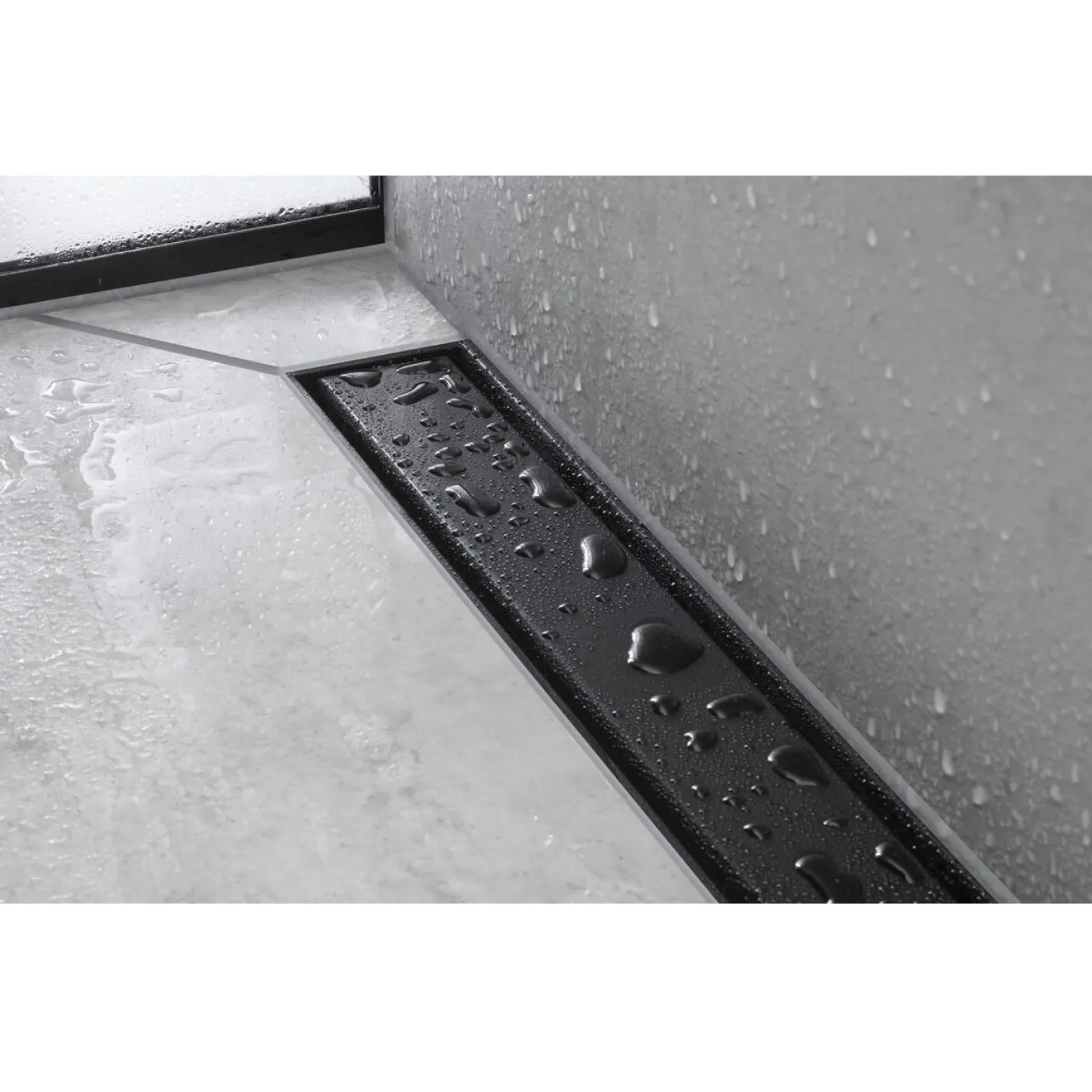 Решетка (наружная часть слива) для трапа Hansgrohe RainDrain Match 700 мм черный мат (56037670) - Фото 2