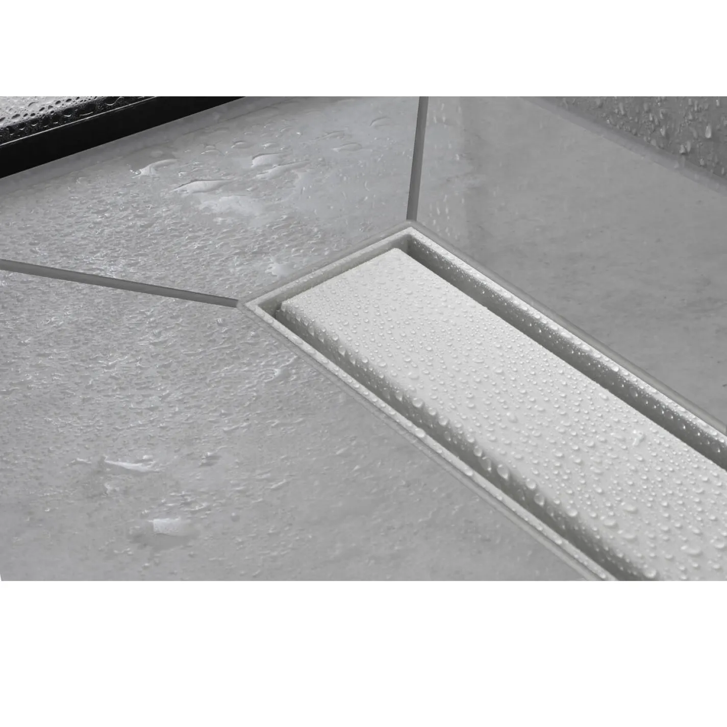 Решетка (наружная часть слива) для трапа Hansgrohe RainDrain Match 800 мм белый мат (56038700) - Фото 3