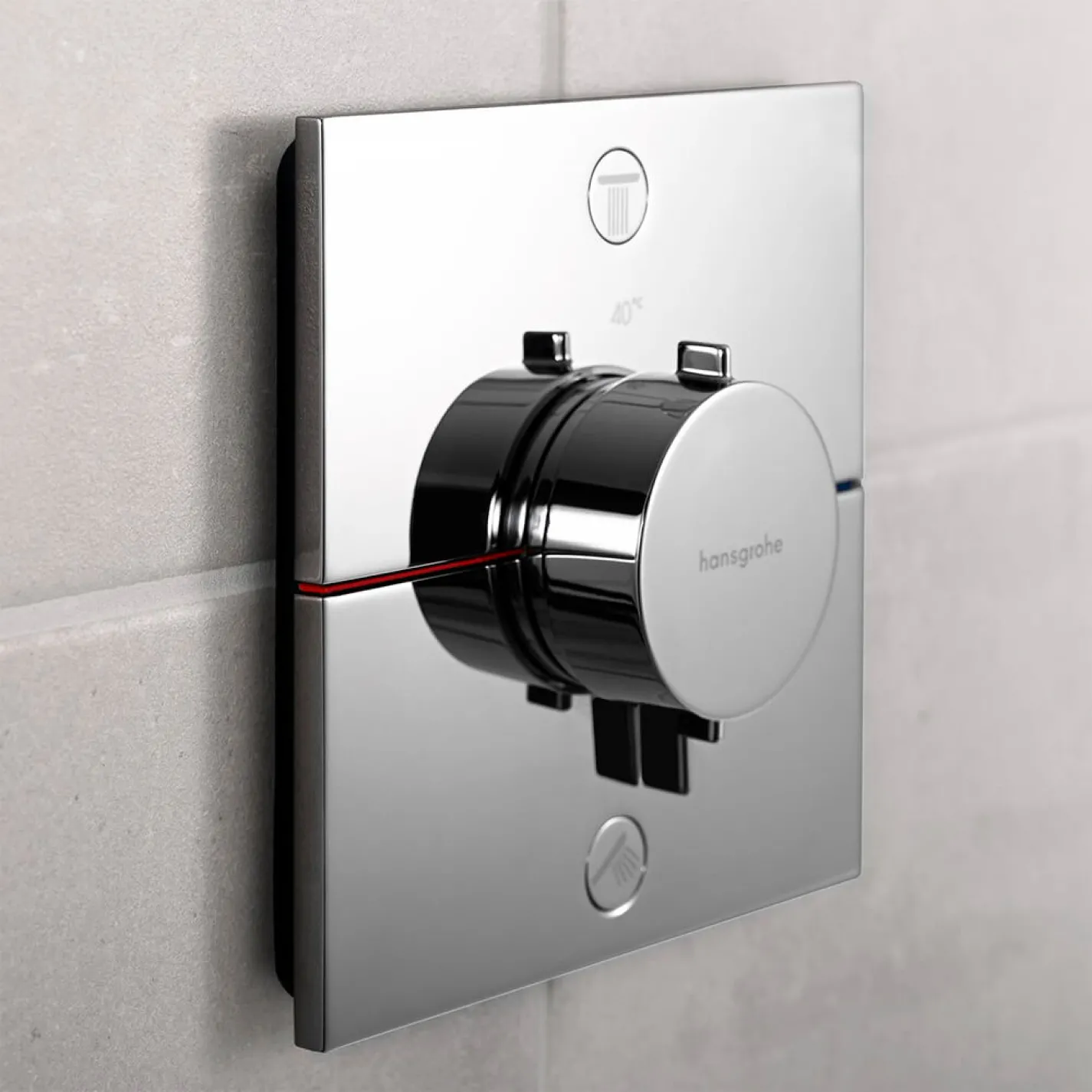Термостат Hansgrohe ShowerSelect Comfort E на 2 функции, хром (15572000) - Фото 1