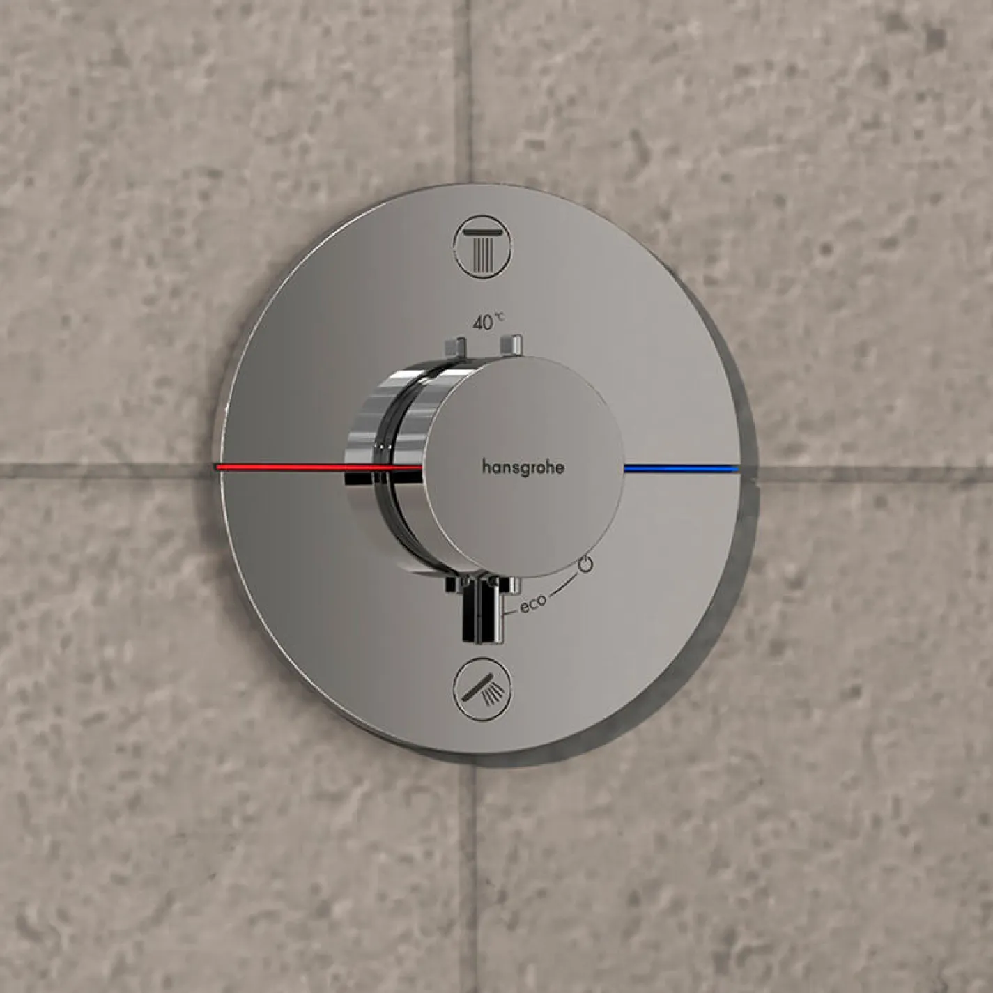 Термостат Hansgrohe ShowerSelect Comfort S на 2 функції, хром (15554000) - Фото 1