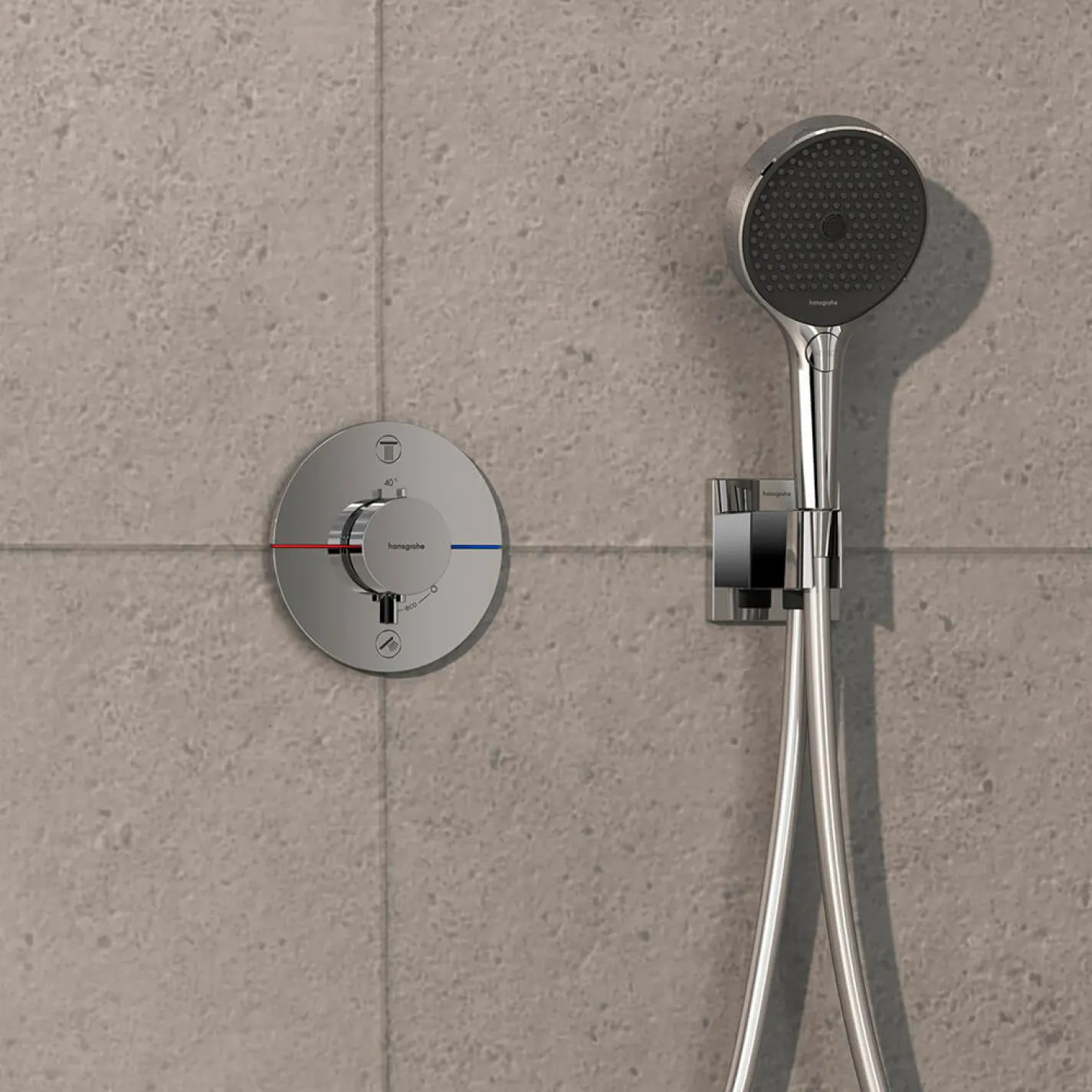 Термостат Hansgrohe ShowerSelect Comfort S на 2 функции, хром (15554000) - Фото 3