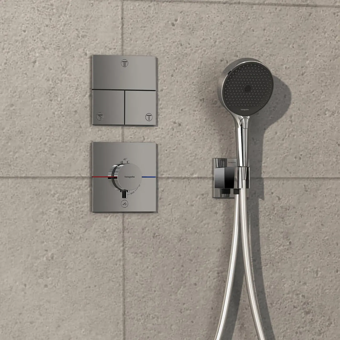 Термостат прихованого монтажу Hansgrohe ShowerSelect Comfort E HighFlow Chrome (15575000) - Фото 3