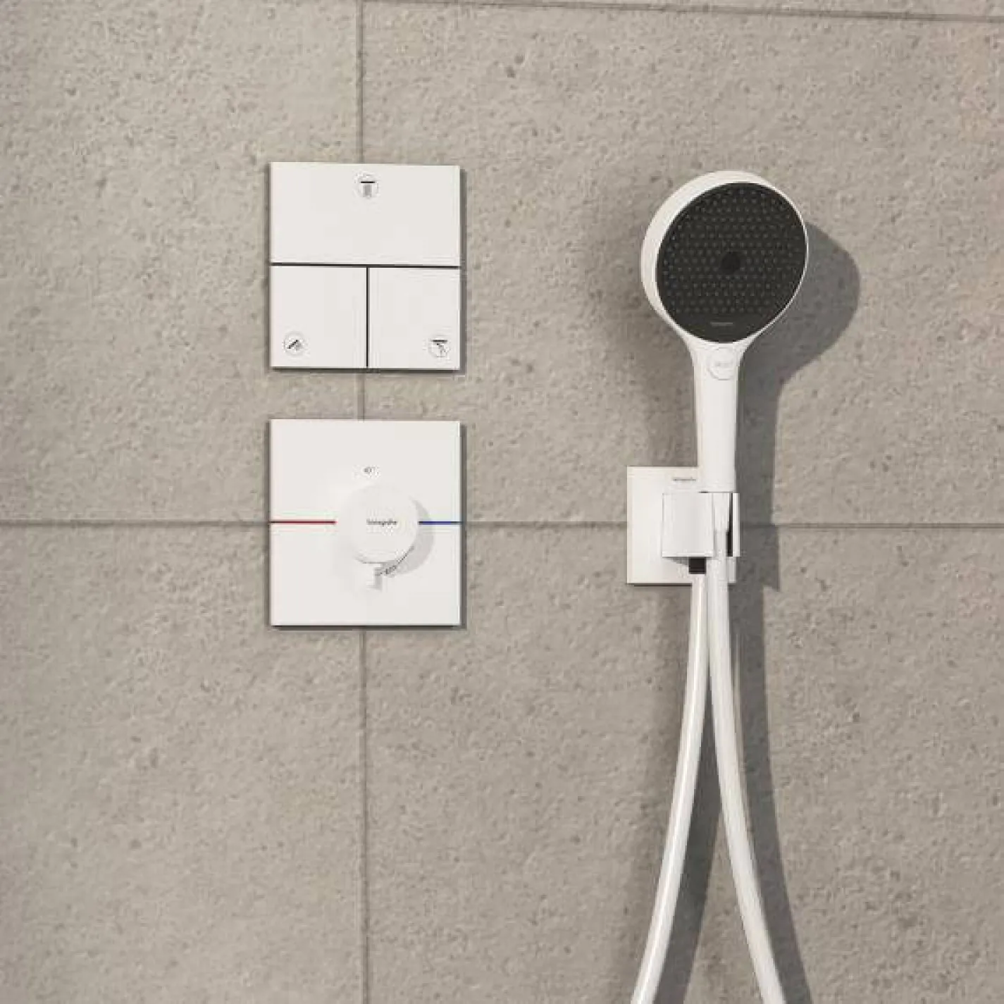 Термостат прихованого монтажу Hansgrohe ShowerSelect Comfort E HighFlow Matt White (15574700) - Фото 3